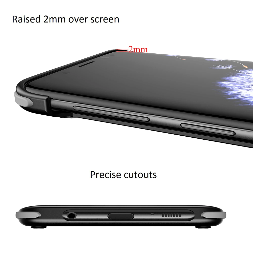 OATSBASF подушка безопасности металлический бампер чехол для samsung Galaxy S9 S8 Plus