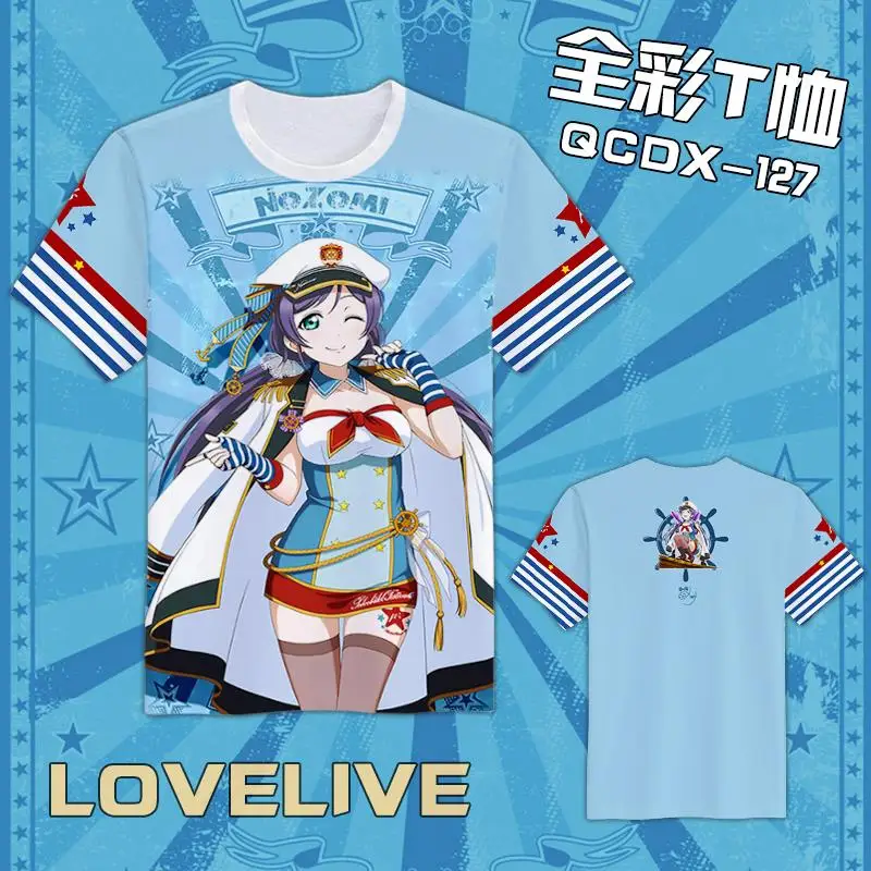 Футболка с коротким рукавом для косплея Brdwn Lovelive Koizumi Hanayo Tojo Nozomi logo Sonoda Umi Hoshizora Rin |