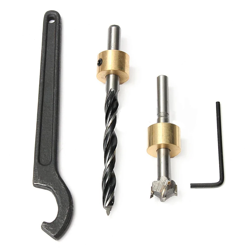 

Woodworking 3 in 1 Pocket Hole Jig Kit Step Drilling Dowelling Jig Set Carpentry Wood Dowel Drilling Guide Locator Tool