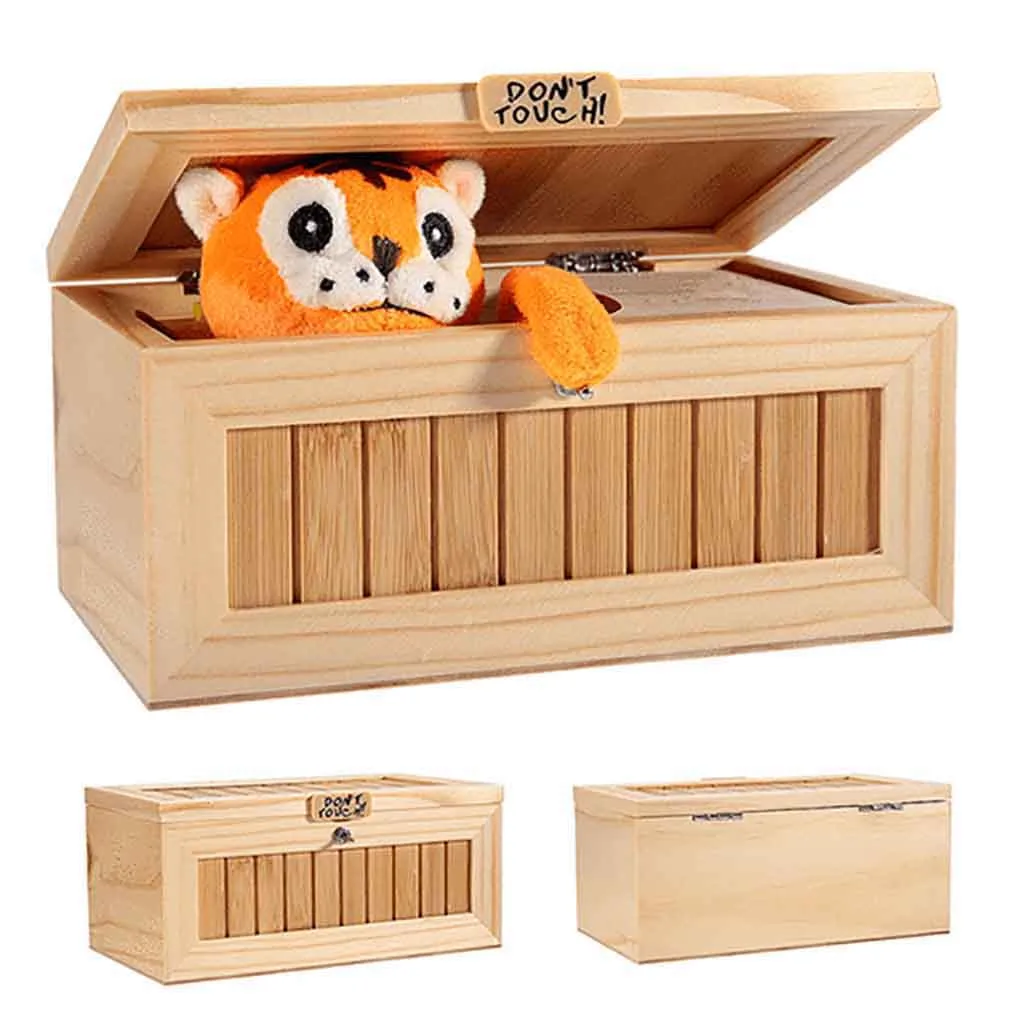 Самая бесполезная машина игрушка тигр подарок со звуком деревянная коробка