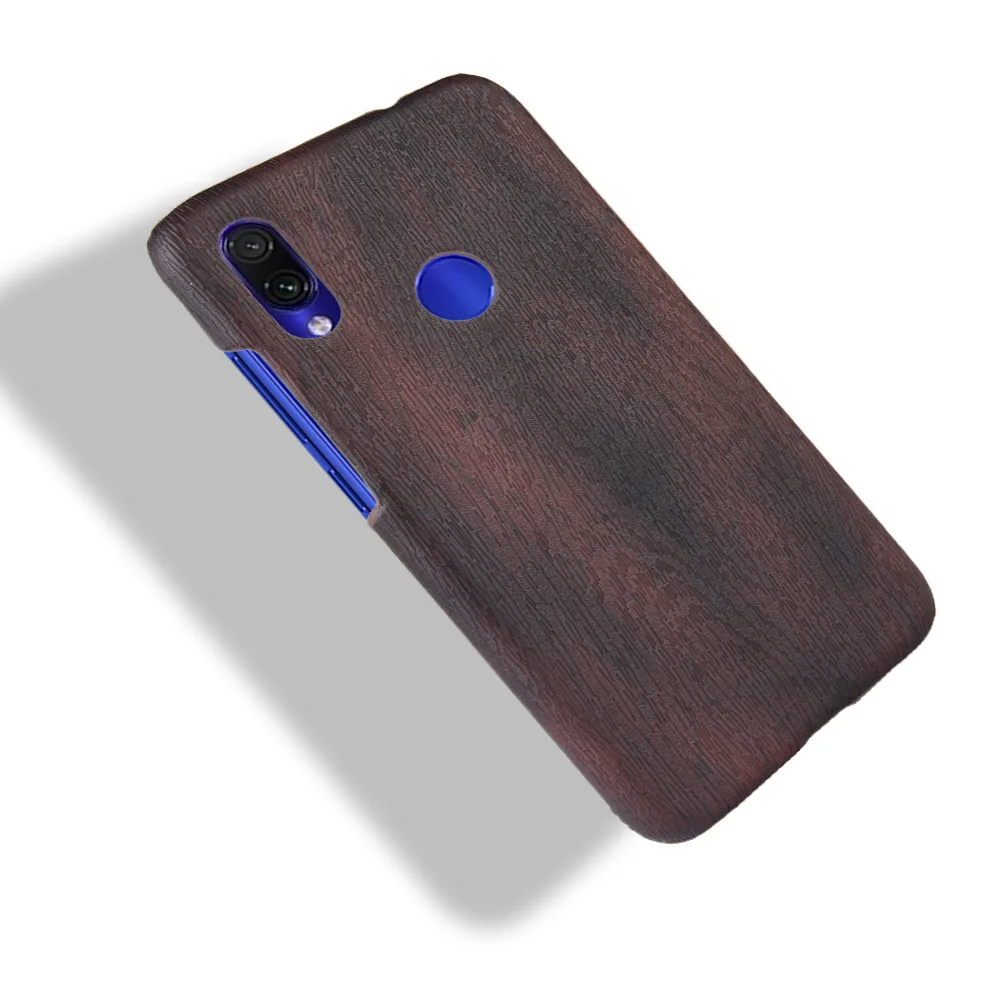 Жесткий чехол из искусственной кожи под дерево для Xiaomi Redmi7 note7 pro note6 6A Redmi note5 5A 4X A4