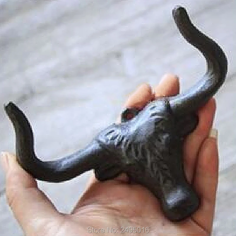 Texas Steer Bull's Head Чугунный Крюк " в ширину