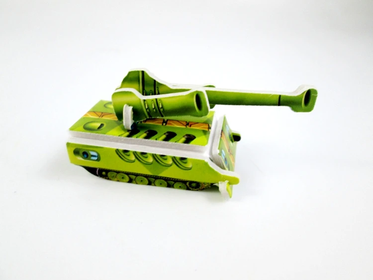 Оптовая продажа 360 шт./лот Мини Танк колесница военная модель бумажные 3D