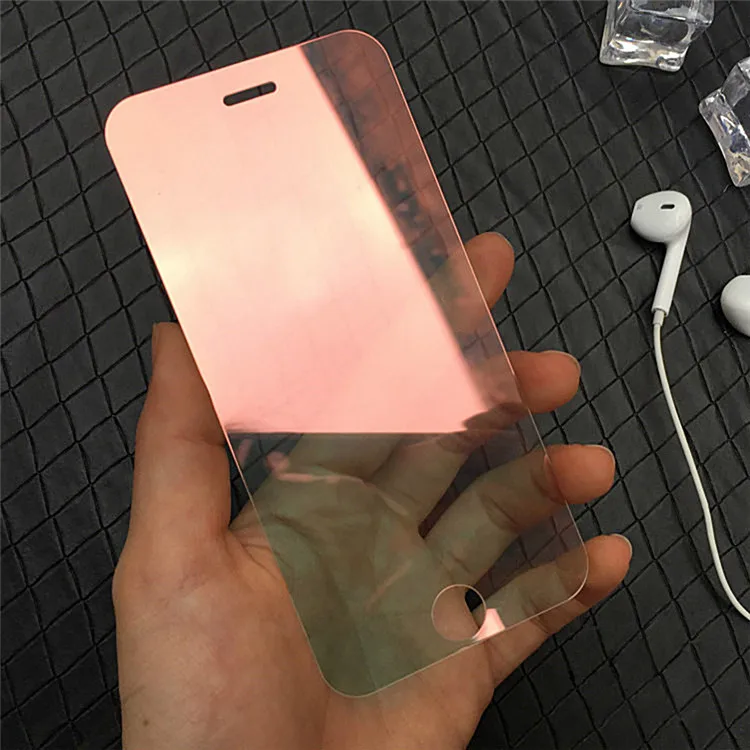 Red Роскошная красочная зеркальная пленка из закаленного стекла для iPhone X XS XR XS Max 5 5S 5C SE 6 6S 7 8 Plus Защитная пленка для экрана Защитный чехол - Цвет: Red