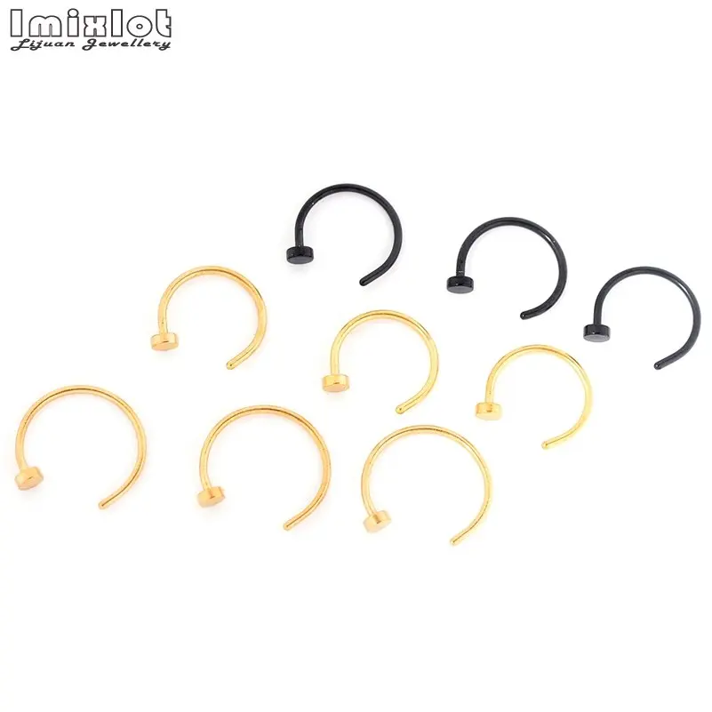 Imixlot 5 шт./лот Поддельные Нос кольцо Labret губы кольцо C клип губ пирсинг Спираль пирсинг для пупка искусственное кольцо для носа Neus пирсинг