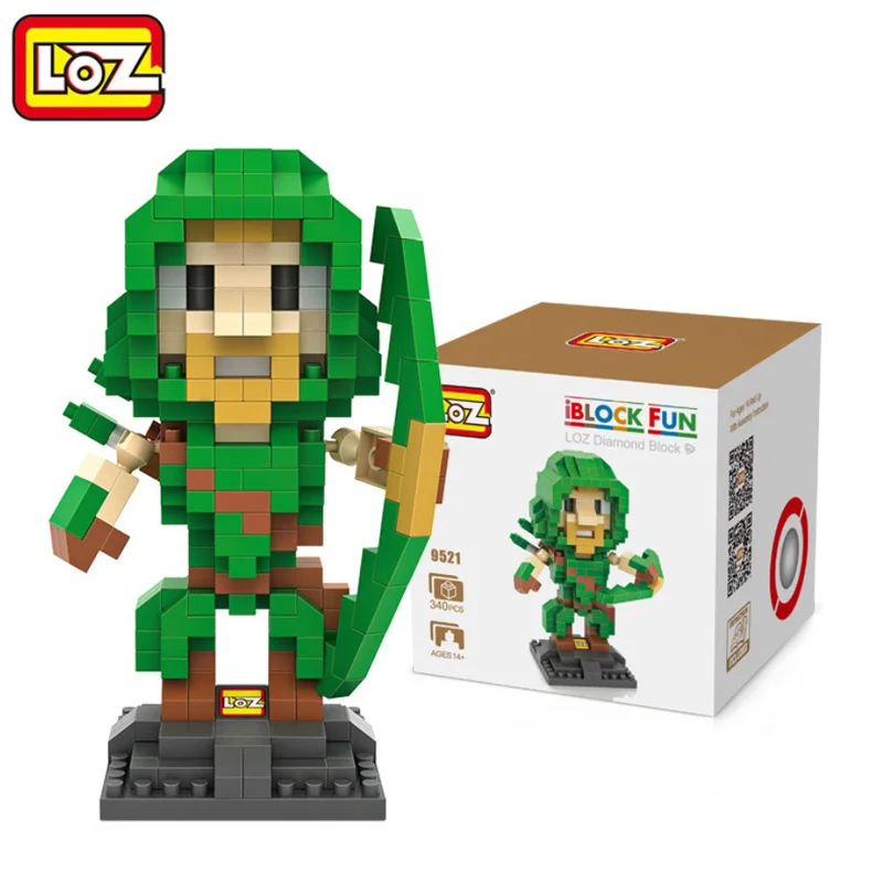 Супергерой стрелка LOZ алмазов строительные Конструкторы 3D фигурку Дети