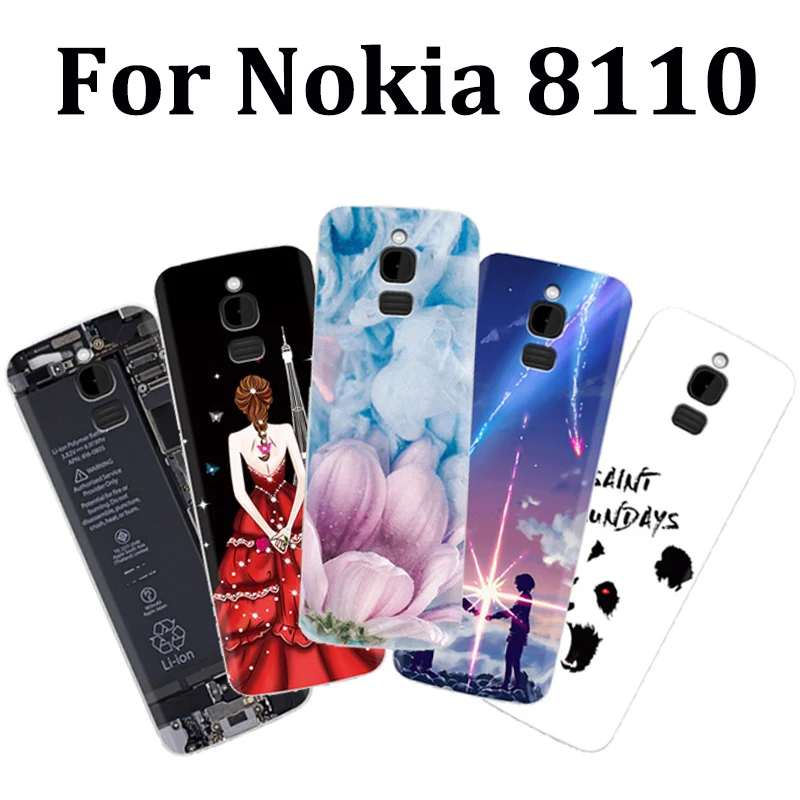 Для Nokia 8110 чехол мультфильм Силиконовые Мягкая задняя крышка для 4G узорчатые
