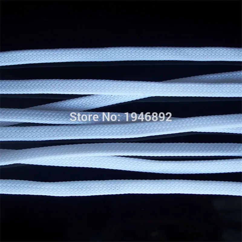

1/5/10/50/200 Meters White - High quality 4mm Braid PET Expandable Sleeving High Density Sheathing Plaited Cable Sleeves