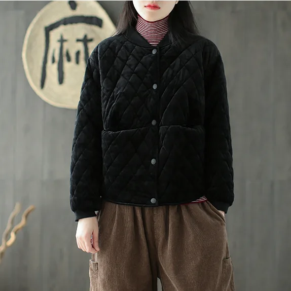 Argyle Parkas женские осенние зимние однотонные винтажные карманы однобортный прямой