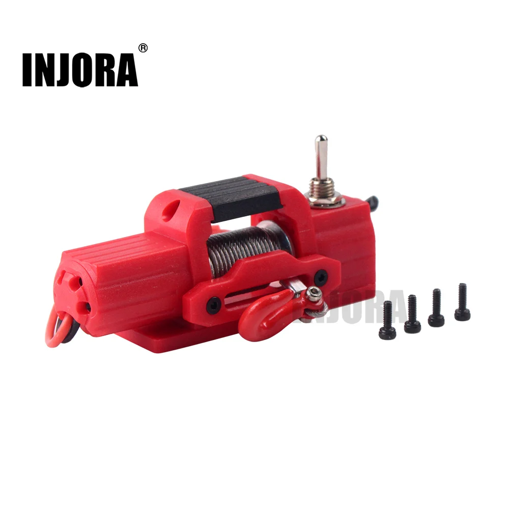 INJORA пластиковая мини электрическая лебедка для 1/10 RC Rock Crawler Traxxas TRX4 Axial SCX10 90046 D90 D110
