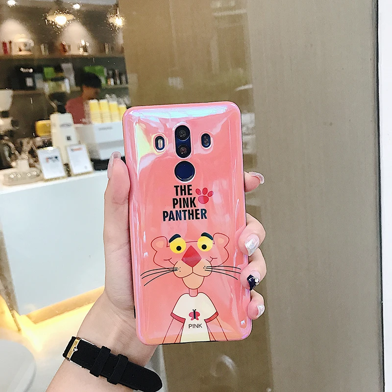 Чехол-светильник синего цвета для huawei P20 P30 Lite mate 20 Pro 20X Розовая пантера мягкий чехол для Honor 20Pro 20i V20 Nova 3 3i 4 5Pro 5i