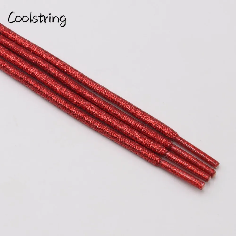 Coolstring однотонные закругленные металлические шнурки блестящие шнурки мигающие Блестящие модные латчеты перламутровые для спорта холст