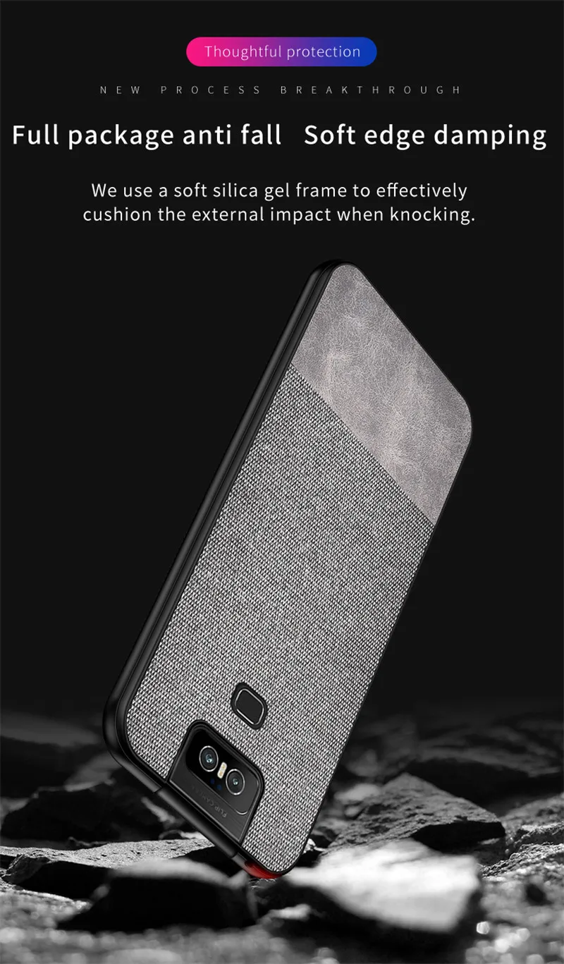 Роскошный тканевый чехол для Asus Zenfone 6, кожаный мягкий чехол из ТПУ, Жесткий Чехол из поликарбоната для Asus Zenfone 6 ZS630KL, чехол Funda