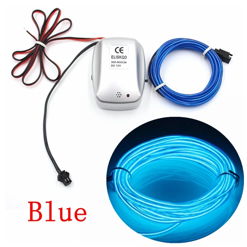 Гибкая EL провод с неоновым светом звуковая активация декоративная лампа для