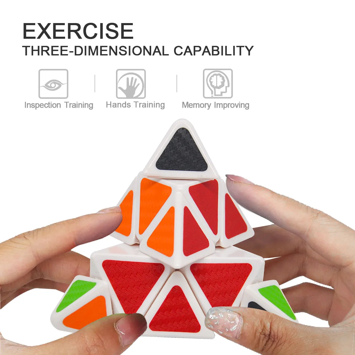 Кубик магический в виде треугольной пирамиды профессиональный скоростной кубик