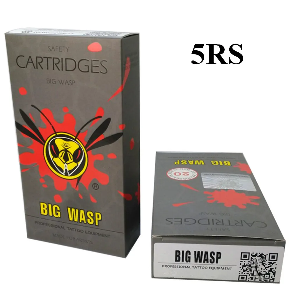 BIGWASP Free Shipping Gray Disposable Needle Cartridge 5 Round Shaders (1005RS) 20Pcs/Box | Красота и здоровье