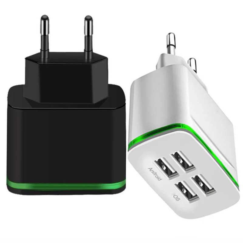 4 порта USB быстрая Зарядное устройство 5V 2A для разъема стандарта ЕС и США