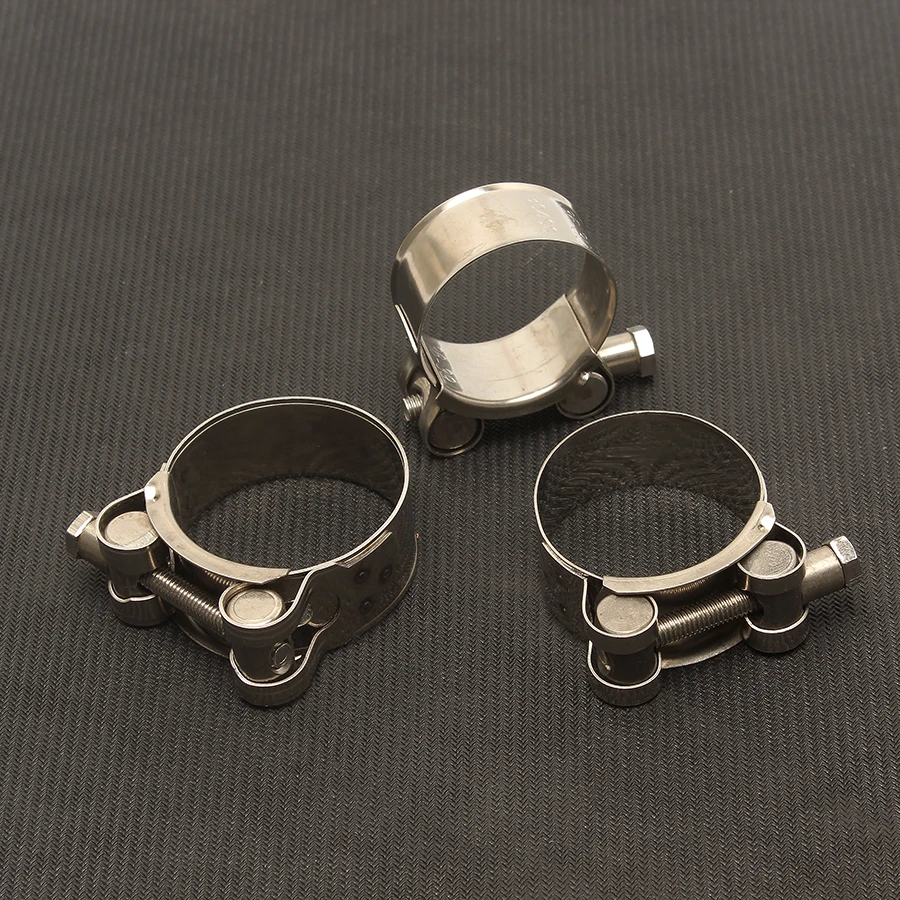

1 pc Motorcycle Dirtbike Exhaust Pipe Clamp 304 Stainless Steel Hose Clamp Circular Pipe Clamp Fasteners Fuel Hose Screw Clamps