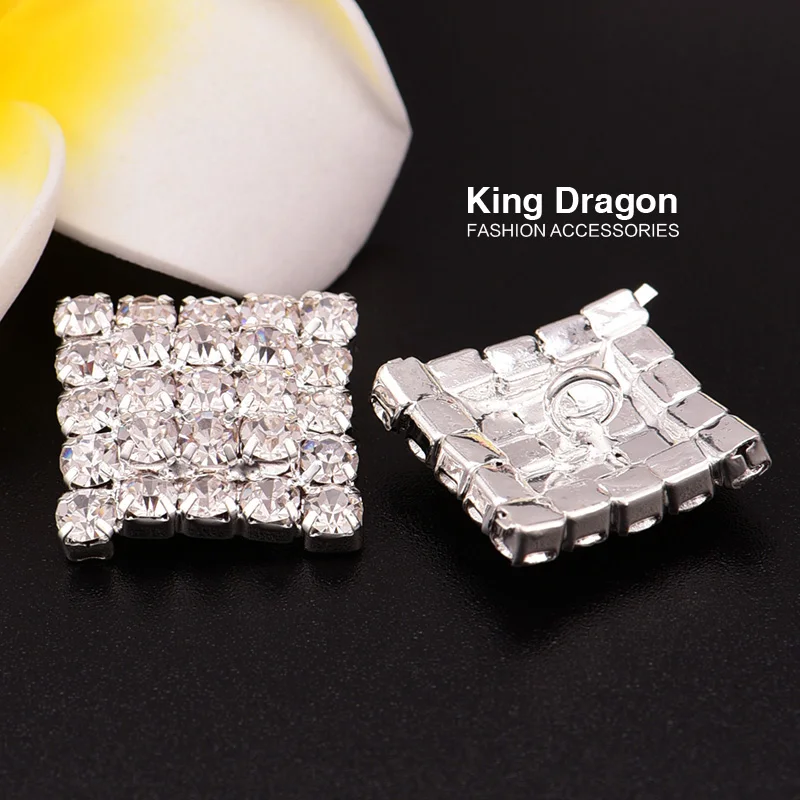 New Arrival Metal Rhinestone Buttons For Craft 16MM 5PCS/Lot Silver Color Shank Back KD116 | Дом и сад