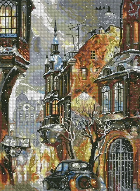 

Needlework,DIY Cross Stitch,Sets For Embroidery kits,14CT&16CT&18CT,Snowing day