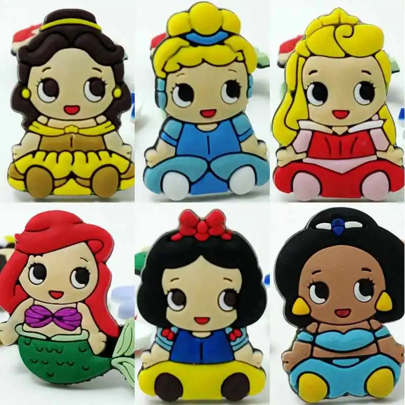 6PCS 4-19 шт. Железный человек Бэтмен Человек-паук древесный Базз Flatback ПВХ шпильки своими руками гаджеты подходят браслеты обувь подвески аксессуары для волос - Цвет: 6PCS