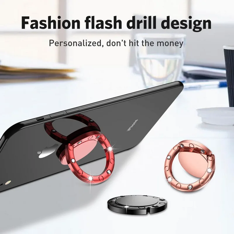 NOWAL Universal Diamond 360 Rotation Metal Finger Ring Holder Car Bracket Stand Case For Huawei Mate 20 10 9 8 P8 P9 P10 P20 Pro |
