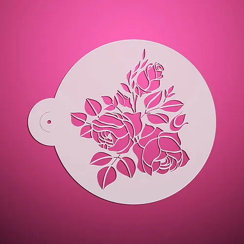 Большой трафарет для украшения торта в виде Розы Свадебный Декоративный