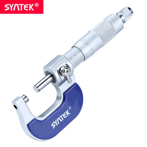 Высокоточный металлический микрометр Syntek, диапазон измерений 0-25,4 мм, 1 дюйм, диаметр 0,01 мм