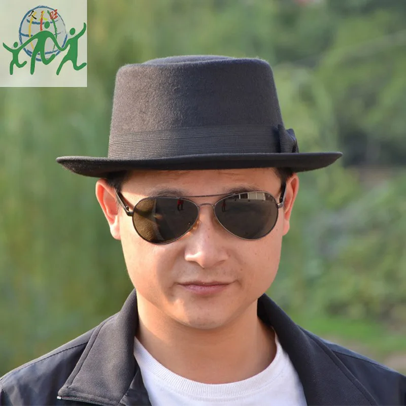 Показать модные для мужчин's Fedora кепки Винтаж фетровые шапки ретро унисекс же