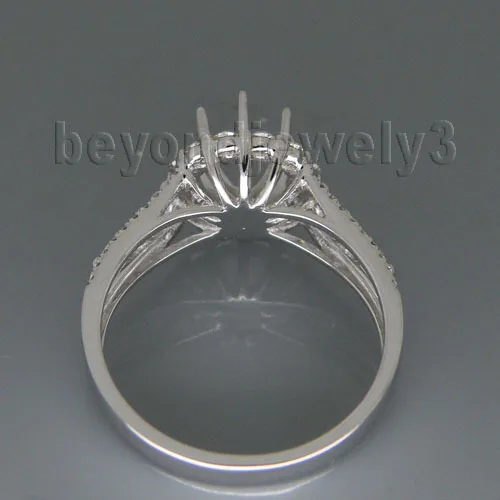 Винтажное круглое однотонное кольцо 18 кт белого золота 5 мм полукрепление WU113 |