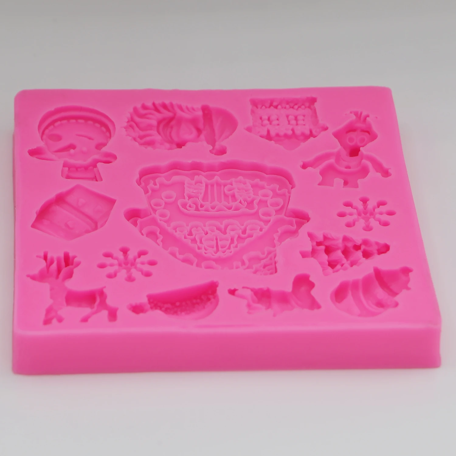 Рождественская 3D силиконовая форма для торта конфет шоколадных инструменты