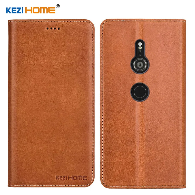 Чехол для sony Xperia XZ2 Премиум KEZiHOME высшего качества флип чехол из натуральной кожи с