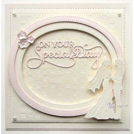 Piggy Craft metal cutting dies cut die mold Bride and groom lovers Scrapbook paper craft knife mould blade punch stencils dies