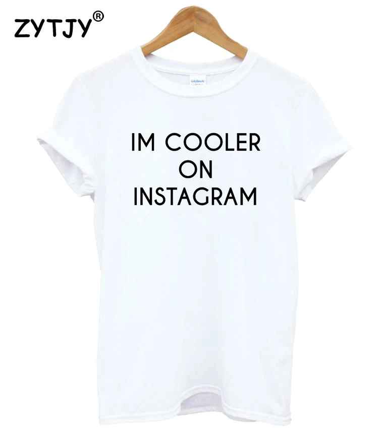 IM кулер на INSTAGRAM с принтом в виде букв для Для женщин футболка хлопковая забавная