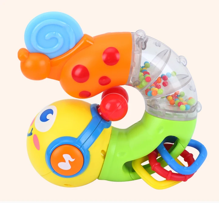 HUILE TOYS 917, детские игрушки, музыкальный скручивающийся червь, погремушка, игрушка, Brinquedos Chocalho, Детские Ранние развивающие игрушки для детей, рождественский подарок