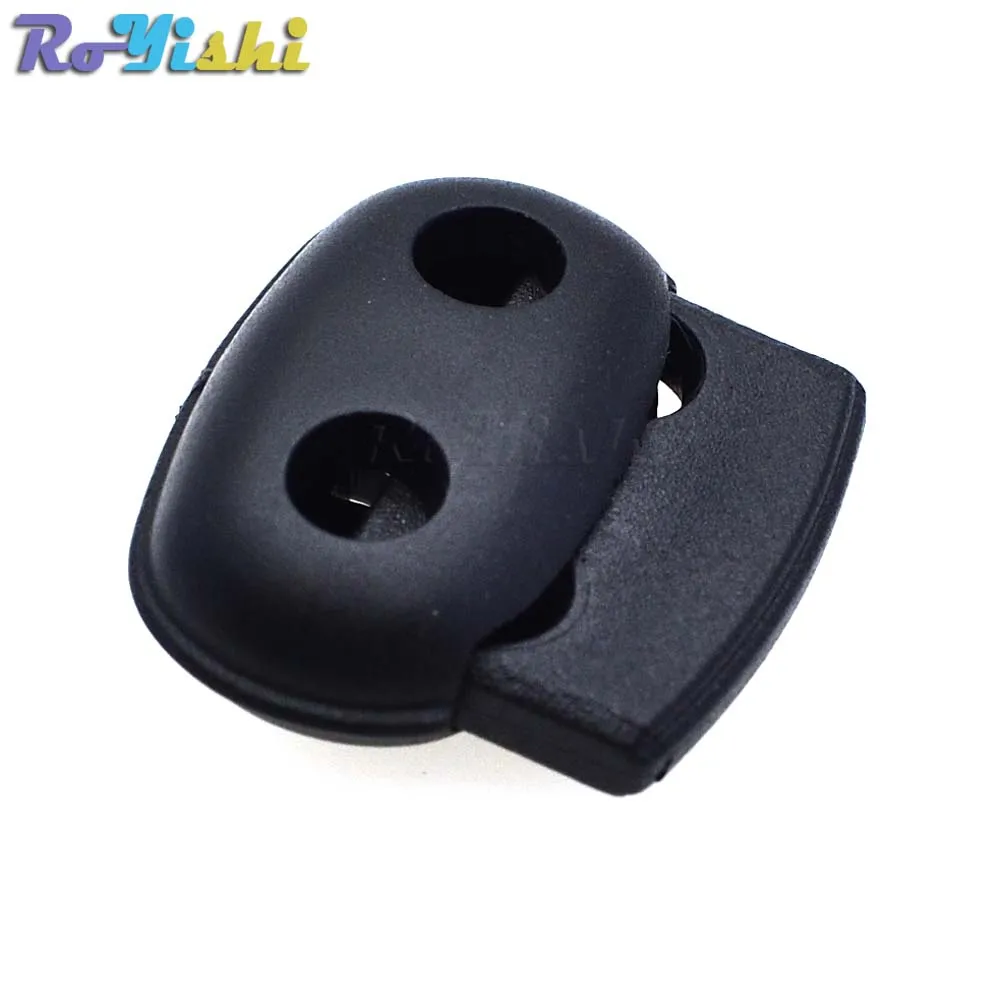 100pcs/pack Plastic Cord Lock Stopper Toggle Clip Black 25mm*21mm*8mm | Дом и сад