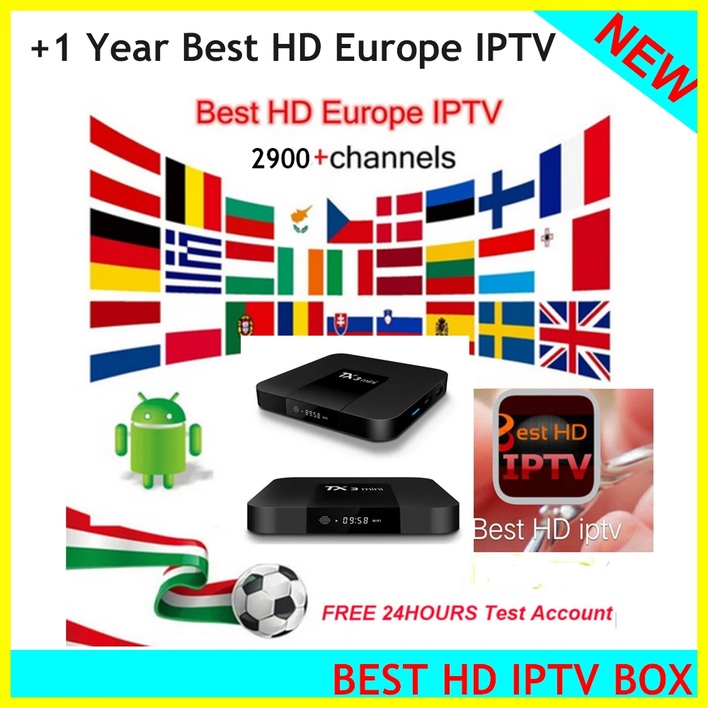 TX3 мини самая стабильная Европа Лучший HD IPTV код подписки Германия французский испанский Италия арабский IPTV Смарт медиаплеер