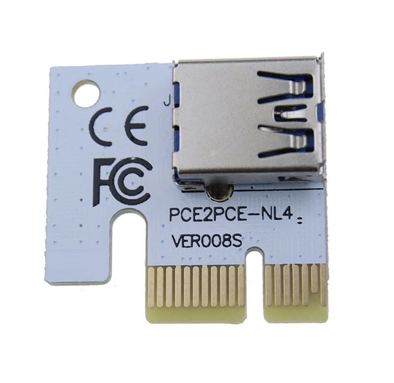 Новая 6 шт. VER008S 3-в-1 Molex 4Pin SATA 6PIN PCIE PCI-E PCI Express Riser Card 1x к 16x USB 3 0 кабель для майнинга