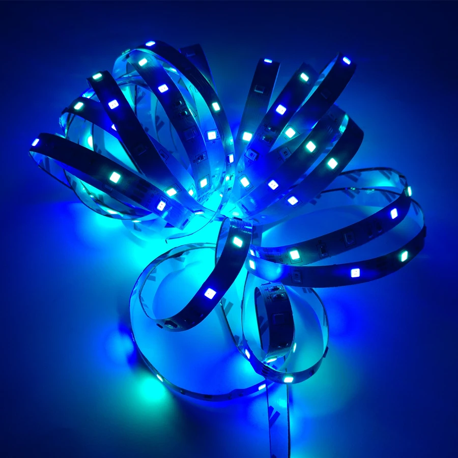 WiFi Светодиодная лента светильник SMD 5050 60 светодиодный 2835 RGB Светодиодная лента e DiodeTape DC12V гибкая светодиодная лента RGB лента диод с WiFi контроллером