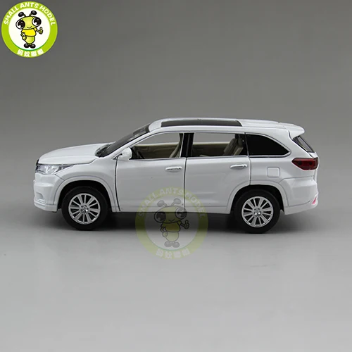 1/32 JACKIEKIM Highlander литая под давлением Металлическая Модель автомобиля игрушки для детей Детское звуковое освещение Вытяните назад Подарки - Цвет: White(no box)