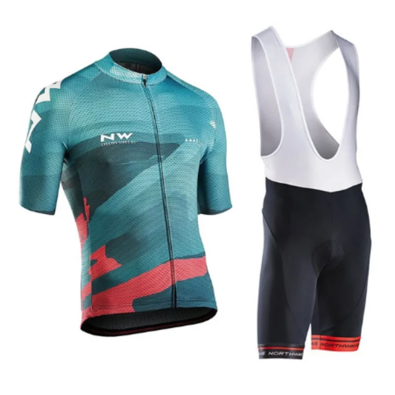 BIb set Новинка NW 19D гелевая велосипедная майка Ciclismo Ropa ciclismo велосипедная одежда костюм велосипедная гоночная одежда лайкра Быстросохнущий комплект - Цвет: BIb set
