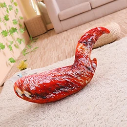 Chicken Wing L size Подушка в виде еды плюшевая запеченная барбекю рыба курица крыла барабанная палочка утка нога как настоящая закуска Бросок Подушка реквизит 5 видов - Цвет: Chicken Wing L size