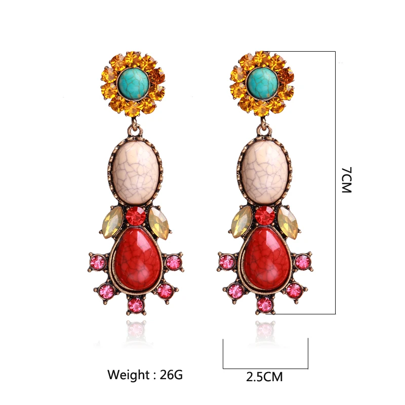 Новинка Лидер продаж богемные Свадебные висячие серьги Ztech в стиле бохо