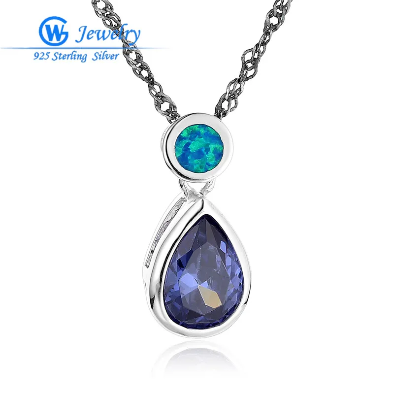 Женский кулон из серебра 2016 пробы с овальным огненным опалом|2016 pendant|pendant 2016pendant blue
