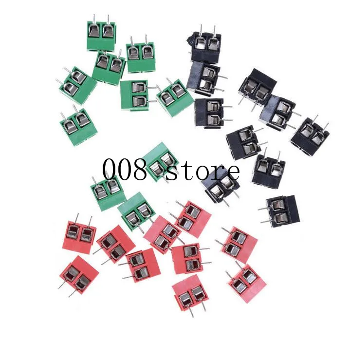 KF301-2P KF301-5.0-2P KF301 винт 2Pin 5,0 мм прямой контакт PCB винт блок 3 цвета черный/красный/зеленый/синий
