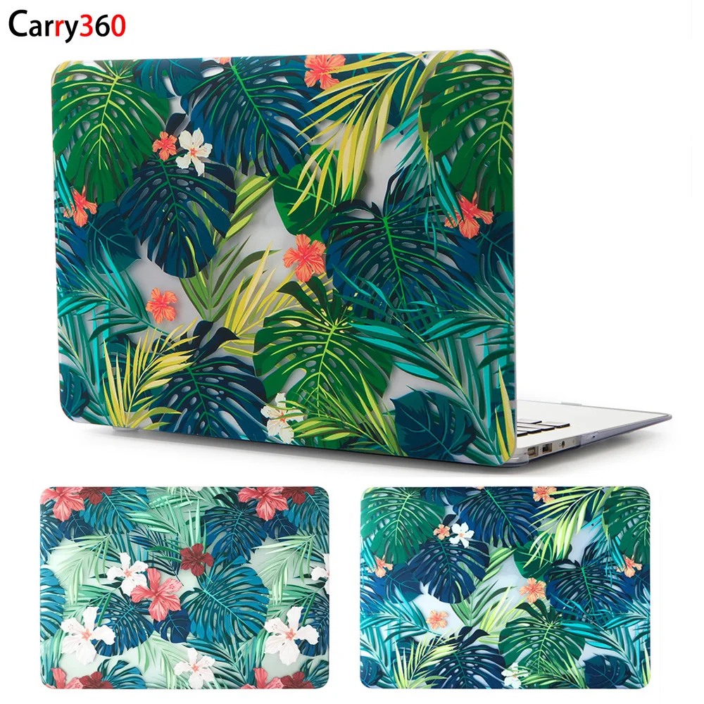 Carry360 жесткий ноутбук с цветочным принтом для Macbook Air 13 Case Pro Retina 11 12 3 15 Touch Bar 2018 New Mac