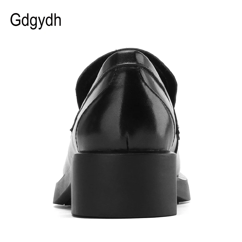 Gdgydh/туфли-лодочки женская обувь из натуральной кожи на среднем каблуке 2019 новая