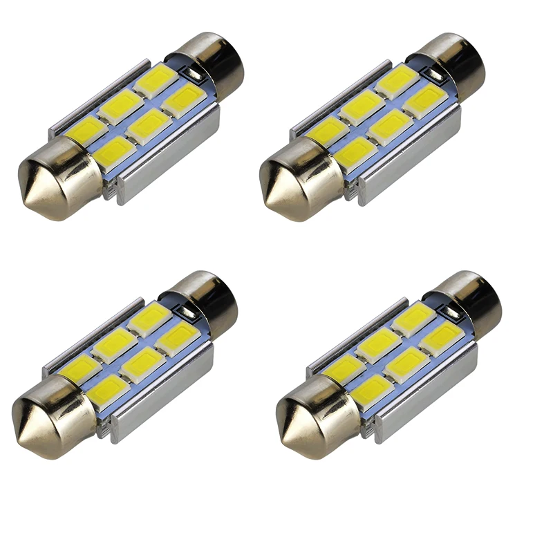 YSY 50 шт./лот 31 мм 36 39 41 12 В 3157 3022 6SMD 5730 Светодиодные белые лампы купол фестон карта
