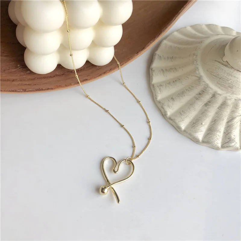 Корейская мода простое ожерелье с вырезами Геометрическая цепочка в форме