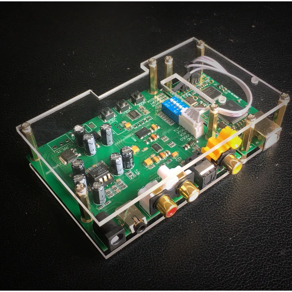 ES9038Q2M DSD ies SPIDF декодер плата amanero USB DAC с акриловым листом T0249